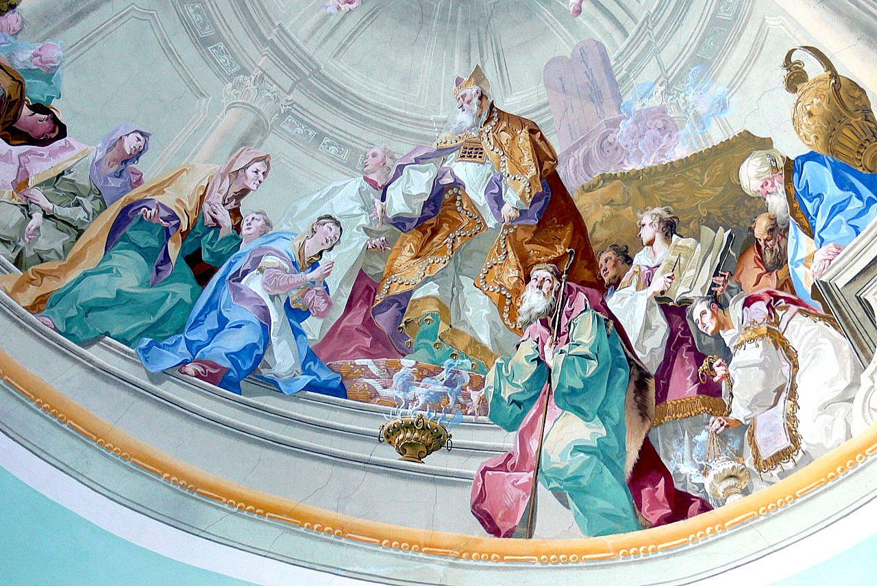 Scénická fresková výzdoba bývalého kolegiátního kostela Kleinmariazell z let 1764-65